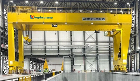 550 ton headroom gantry crane load test